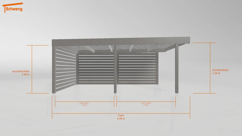 #DE Schweng Flachdachcarport C600 (ID w3bd2j) #MTG