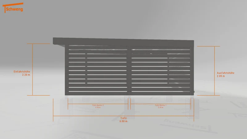 #DE Schweng Flachdachcarport C600 (ID w3bd2j) #MTG