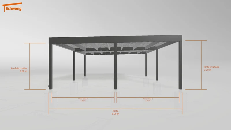 #DE Schweng Flachdachcarport C600 (ID bk4bd7) #MTG