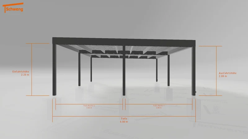 #DE Schweng Flachdachcarport C600 (ID bk4bd7) #MTG