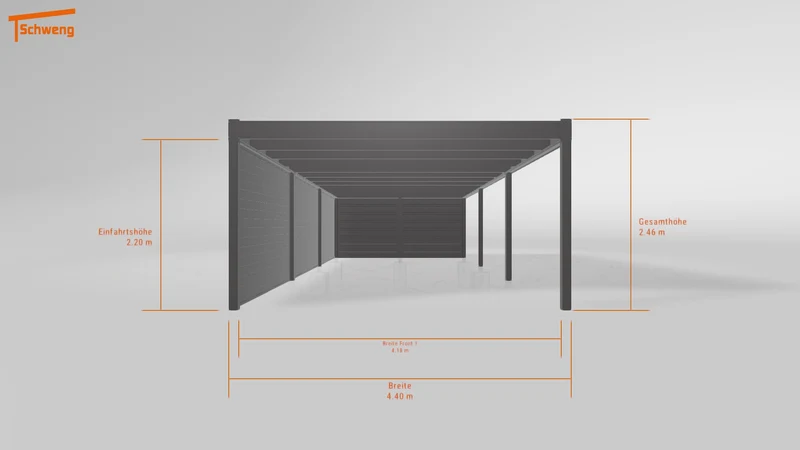 #DE Schweng Flachdachcarport C600 (ID x7pv9b)