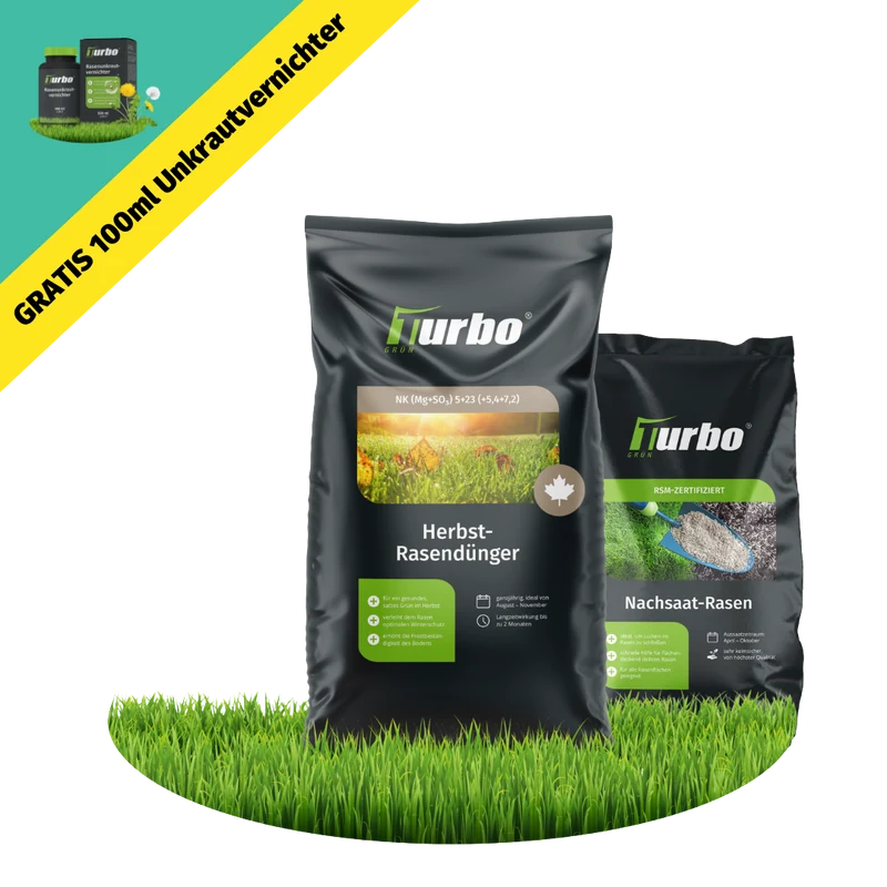 Herbst Rasenset + GRATIS Unkrautvernichter (500 m²)