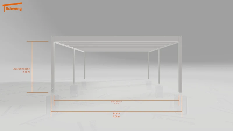 #DE Schweng Flachdachcarport C600 (ID 4273ym)