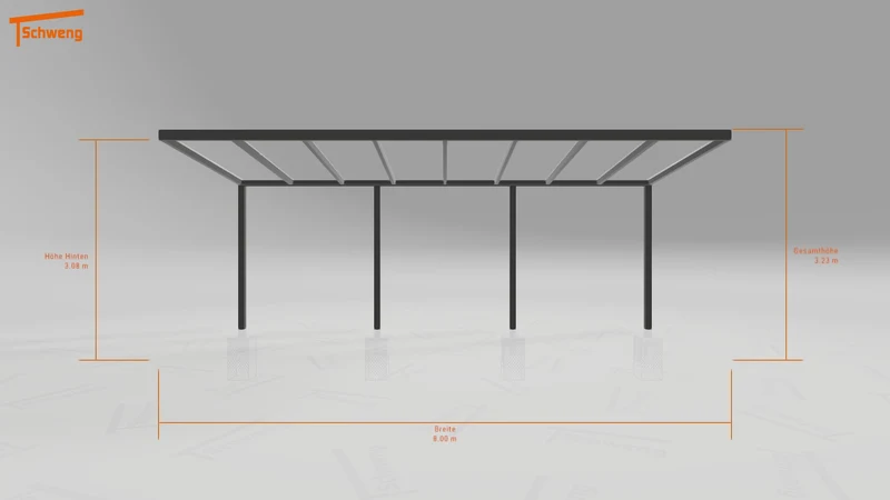 #CH Schweng Pultdachcarport S350 (ID mj9mw5)