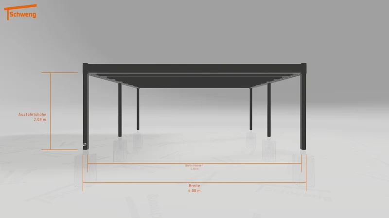 #DE Schweng Flachdachcarport C600 (ID x7pdqd)