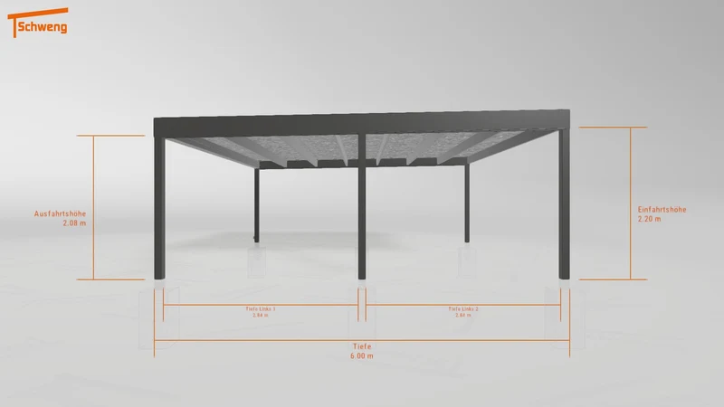 #DE Schweng Flachdachcarport C600 (ID x7pdqd)