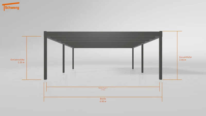 #DE Schweng Flachdachcarport C600 (ID 9wz3j7)