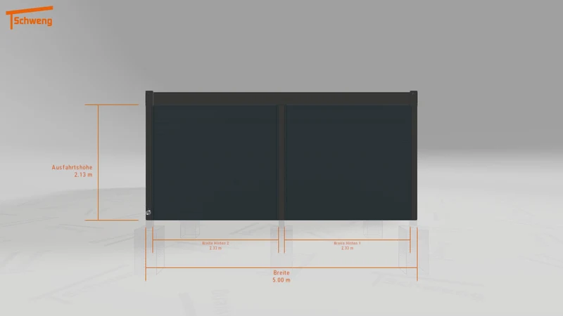 #DE Schweng Flachdachcarport C600+ (ID 2qyvqd)