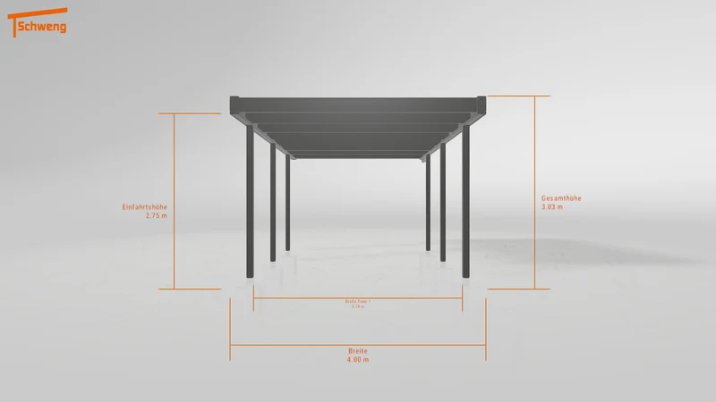 #DE Schweng Flachdachcarport C600 (ID dv4r7q)