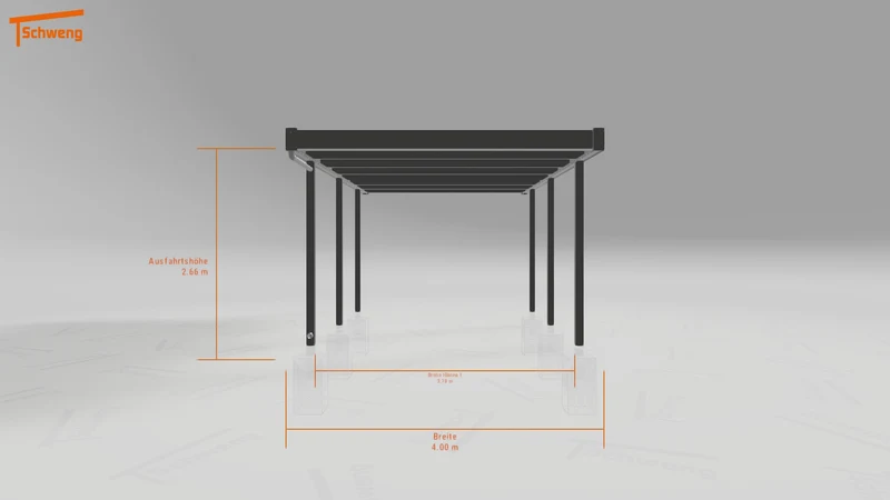 #DE Schweng Flachdachcarport C600 (ID dv4r7q)