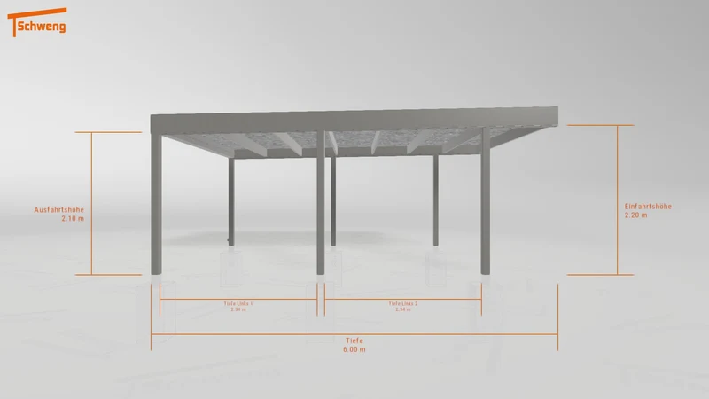 #DE Schweng Flachdachcarport C600 (ID 2qy3wq) #MTG