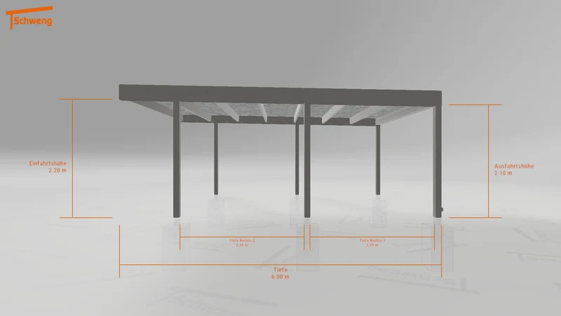 #DE Schweng Flachdachcarport C600 (ID 2qy3wq) #MTG