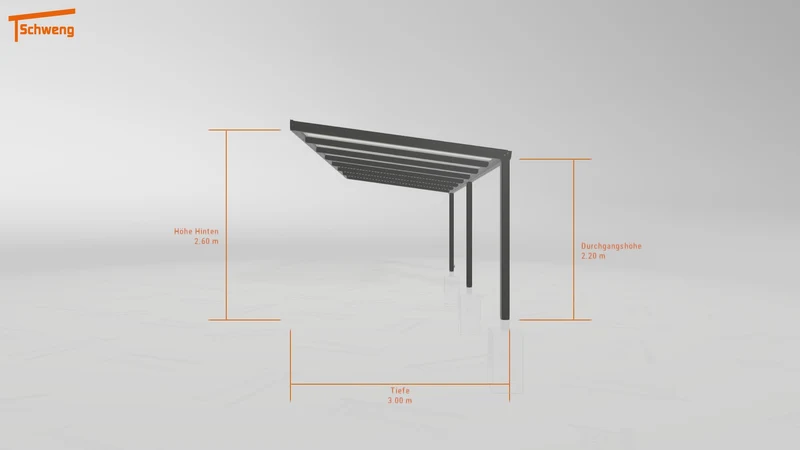 #DE Schweng Terrassenüberdachung S350 (ID k24m55)