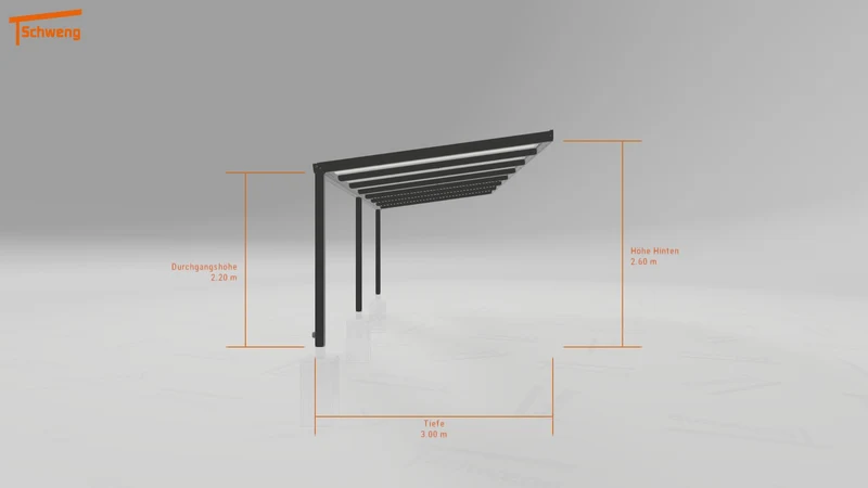 #DE Schweng Terrassenüberdachung S350 (ID k24m55)