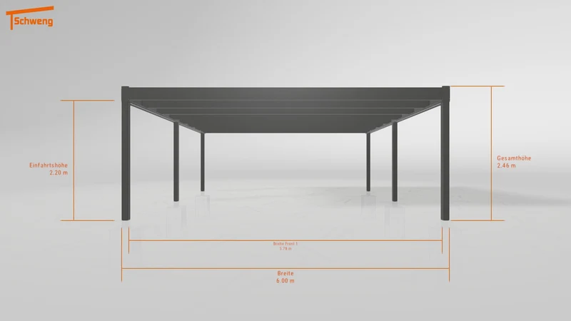 #DE Schweng Flachdachcarport C600 (ID 5mx23p) #MTG