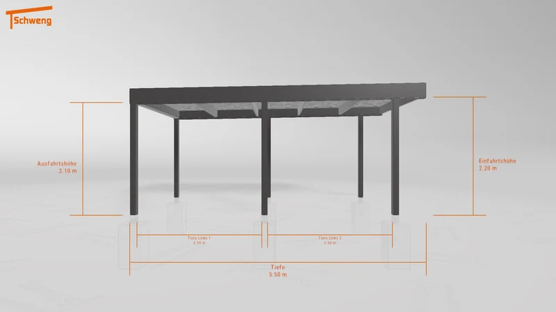 #DE Schweng Flachdachcarport C600 (ID w3bv53) #MTG