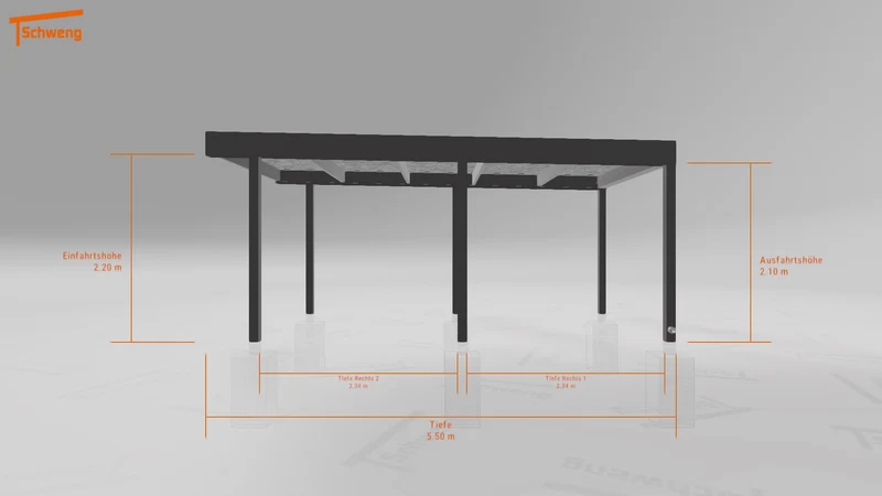 #DE Schweng Flachdachcarport C600 (ID w3bv53) #MTG