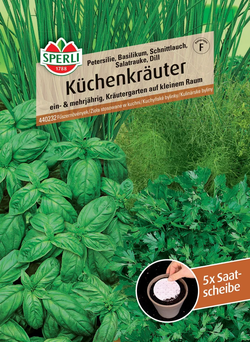 Küchenkräutersamen, Saatscheibe