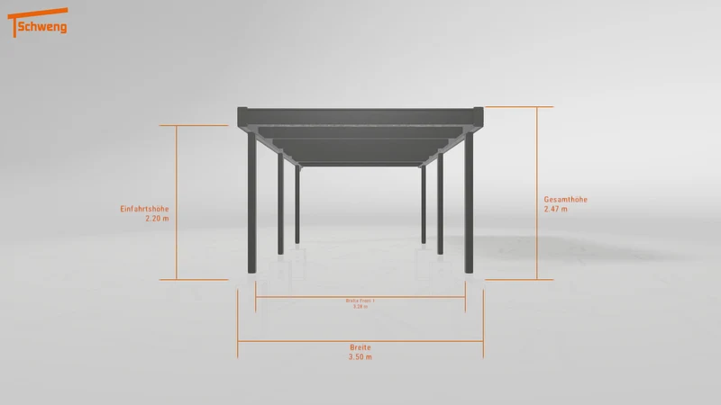 #DE Schweng Flachdachcarport C600 (ID 9wz8m9)