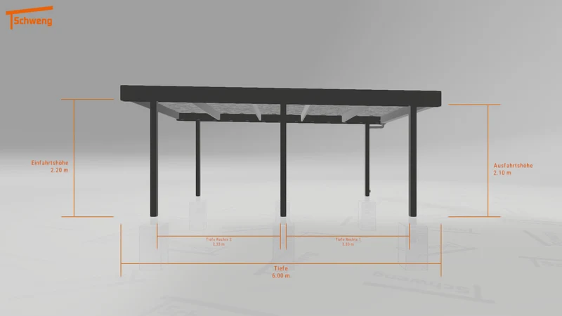 #DE Schweng Flachdachcarport C600 (ID 9wz8m9)