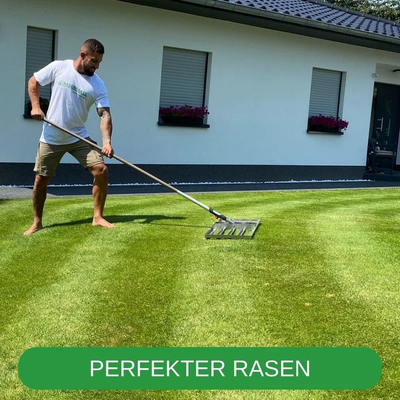 B-Ware RISISANI Premium Rasenrakel L-80 in Edelstahl