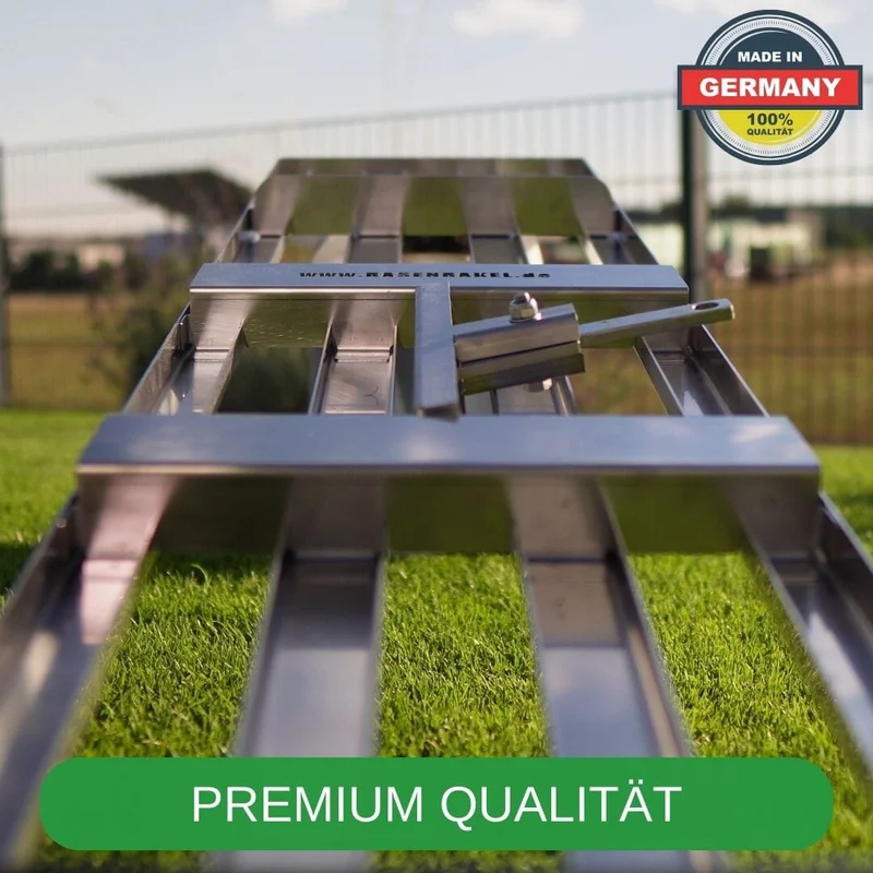 RISISANI Premium Rasenrakel XXL-160 in Edelstahl