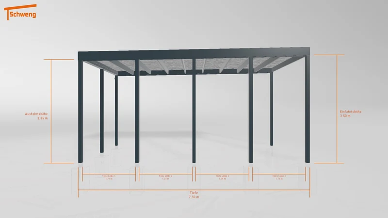 #DE Schweng Flachdachcarport C600 (ID n5y543) #MTG