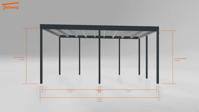 #DE Schweng Flachdachcarport C600 (ID n5y543) #MTG