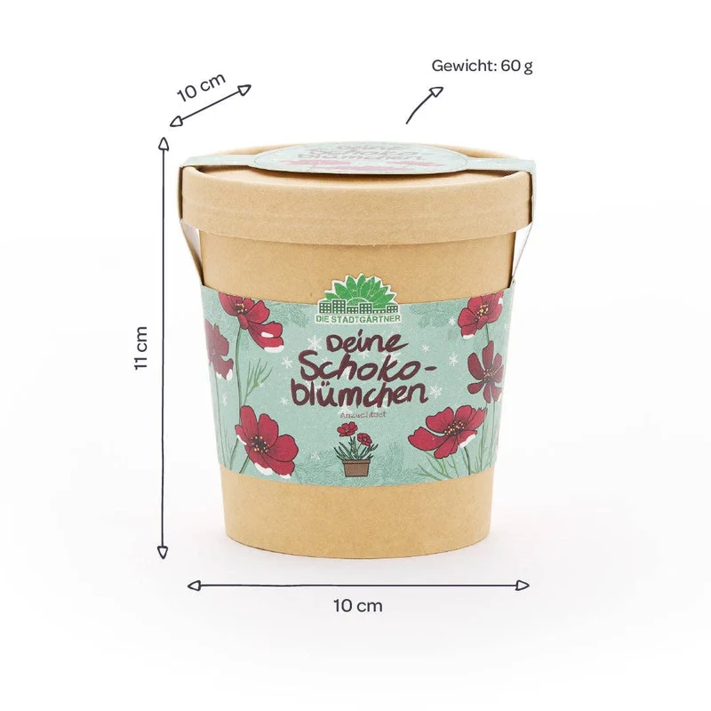 Anzuchtset | Schokoblumen aus dem Becher