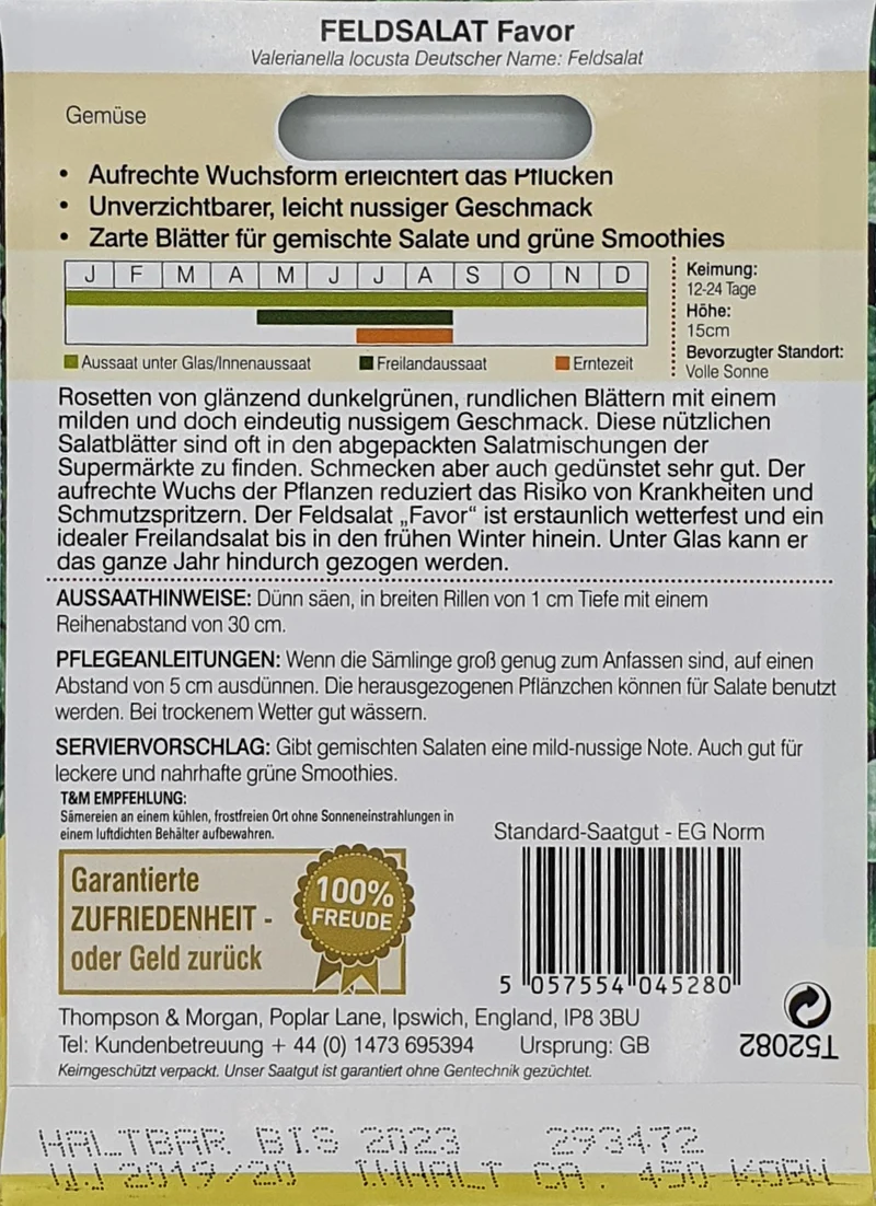 Thompson & Morgan | Feldsalat Favor