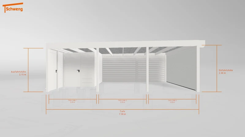 #DE Schweng Flachdachcarport C600 (ID pb7gn7) #MTG