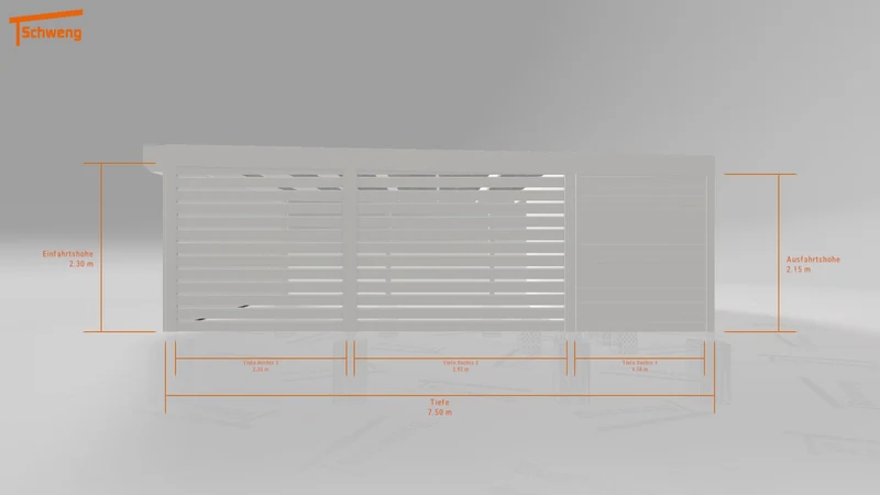 #DE Schweng Flachdachcarport C600 (ID pb7gn7) #MTG