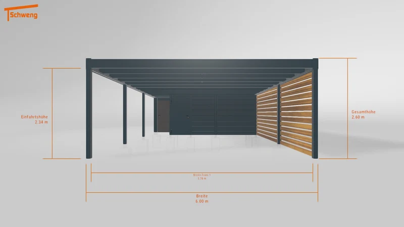 #DE Schweng Flachdachcarport C600+ (ID bk423p) #MTG