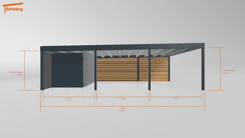 #DE Schweng Flachdachcarport C600+ (ID bk423p) #MTG