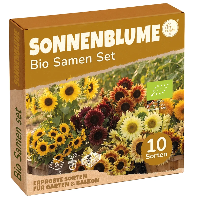 Bio Sonnenblumensamen Set mit 10 Sorten