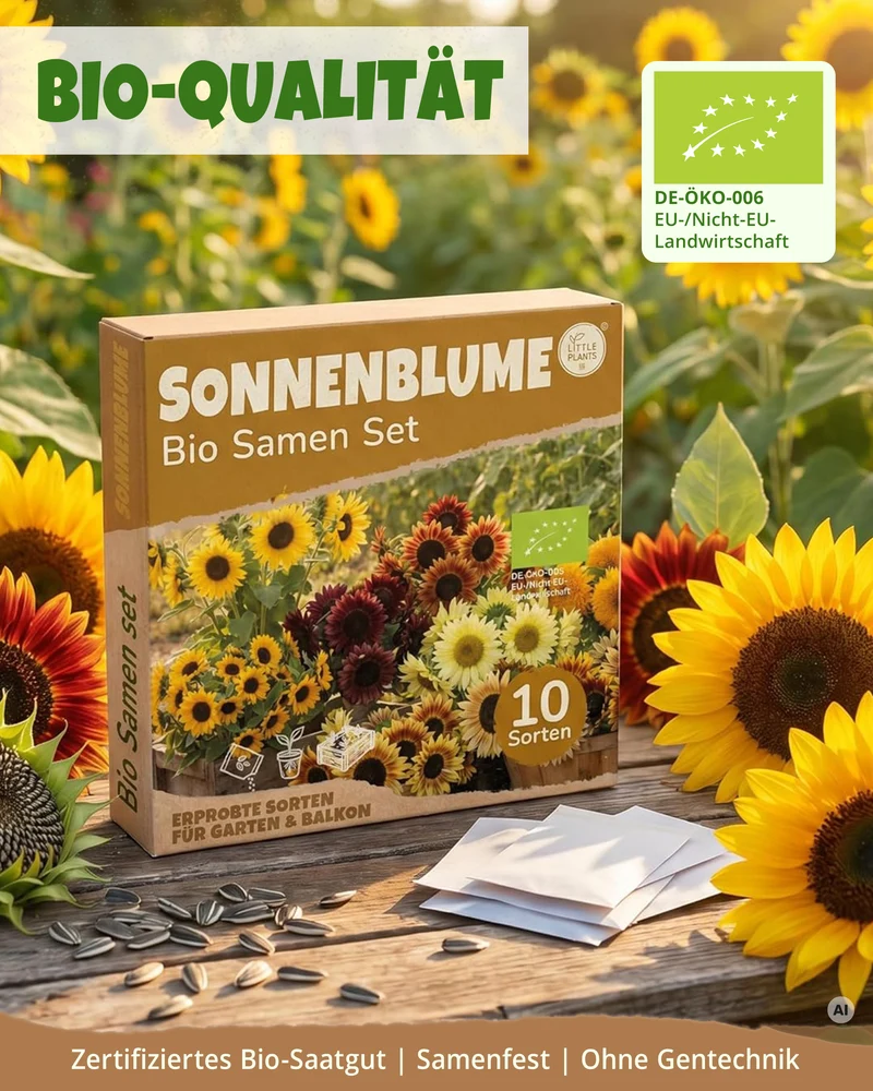 Bio Sonnenblumensamen Set mit 10 Sorten