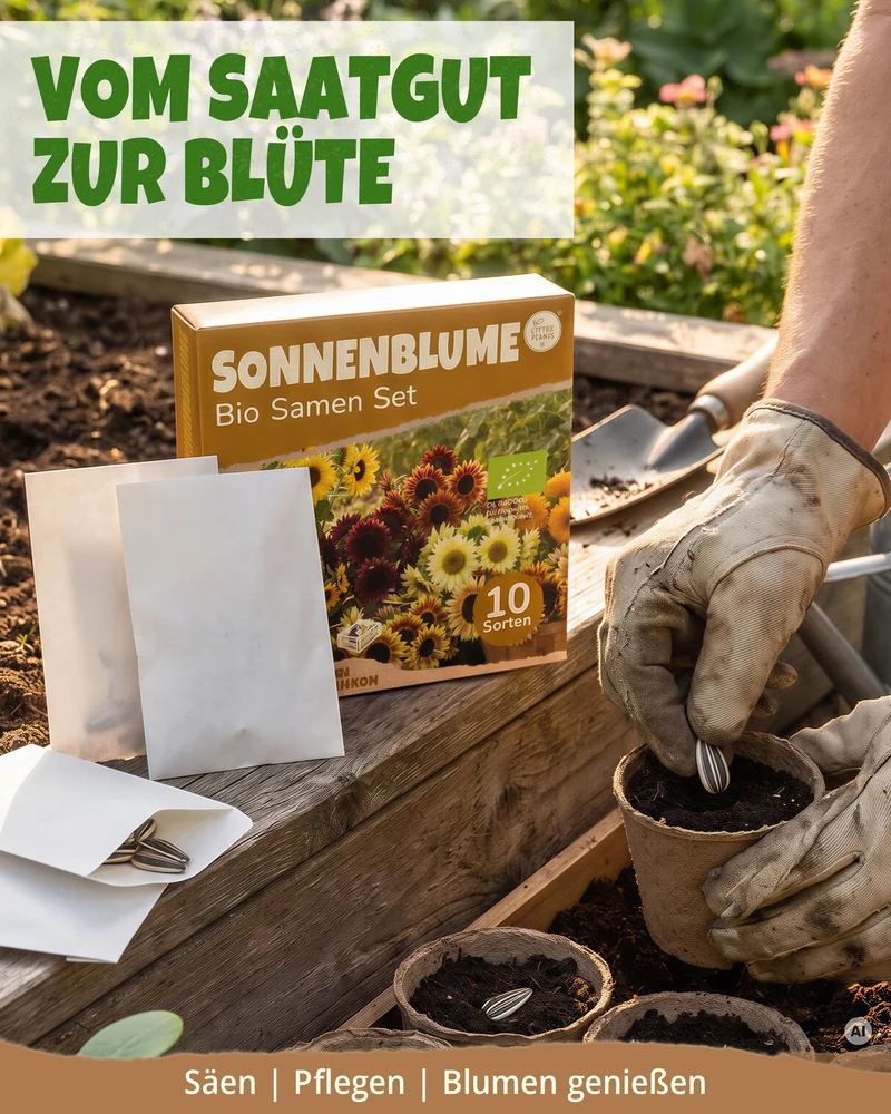 Bio Sonnenblumensamen Set mit 10 Sorten