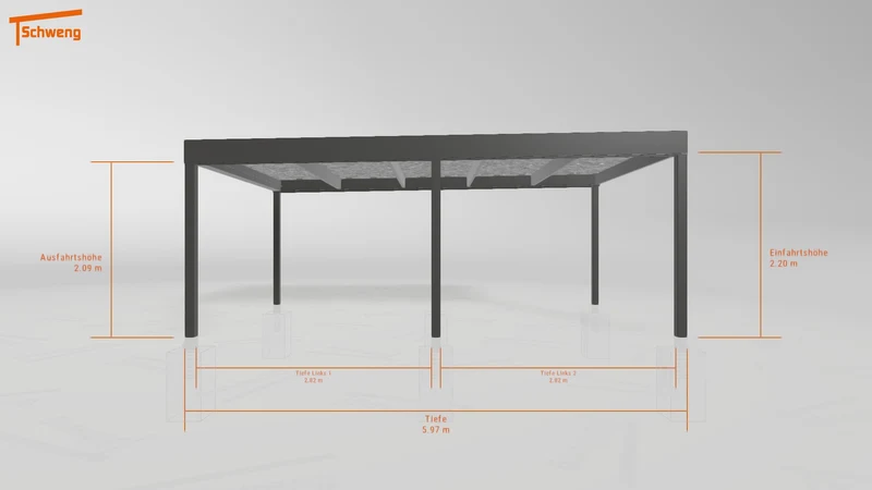 #CH Schweng Flachdachcarport C600 (ID zb2vpm)