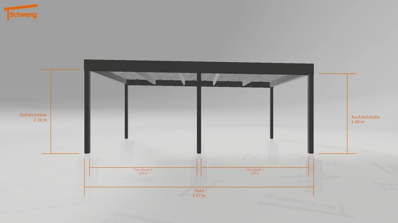 #CH Schweng Flachdachcarport C600 (ID zb2vpm)