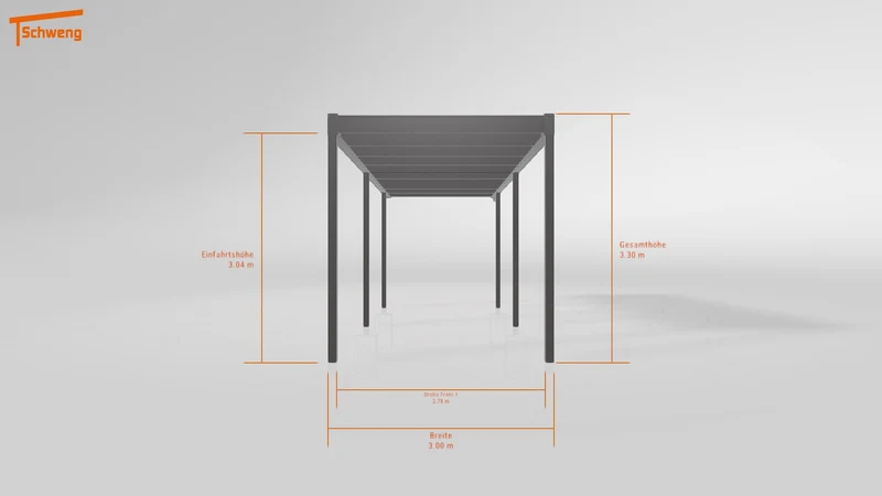 #DE Schweng Flachdachcarport C600+ (ID g72jk8)