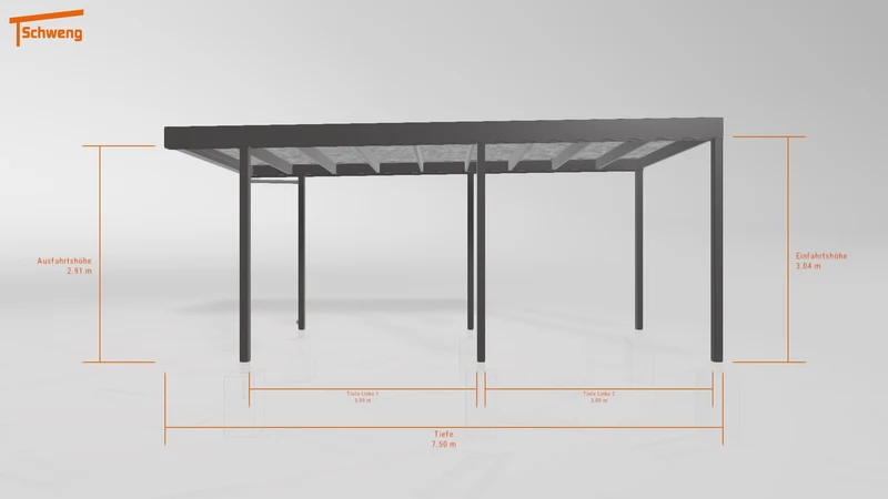 #DE Schweng Flachdachcarport C600+ (ID g72jk8)