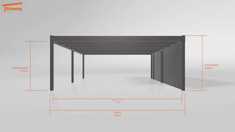 #DE Schweng Flachdachcarport C600+ (ID pb7xw4)