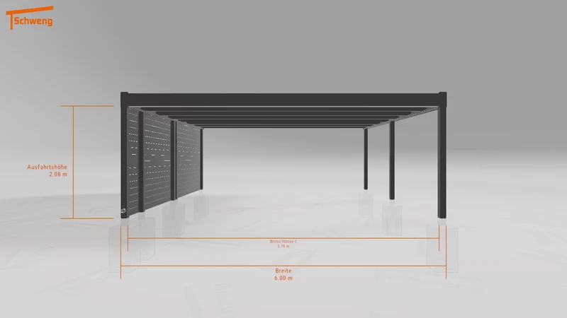 #DE Schweng Flachdachcarport C600+ (ID pb7xw4)