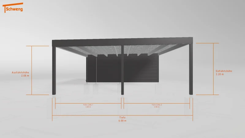 #DE Schweng Flachdachcarport C600+ (ID pb7xw4)