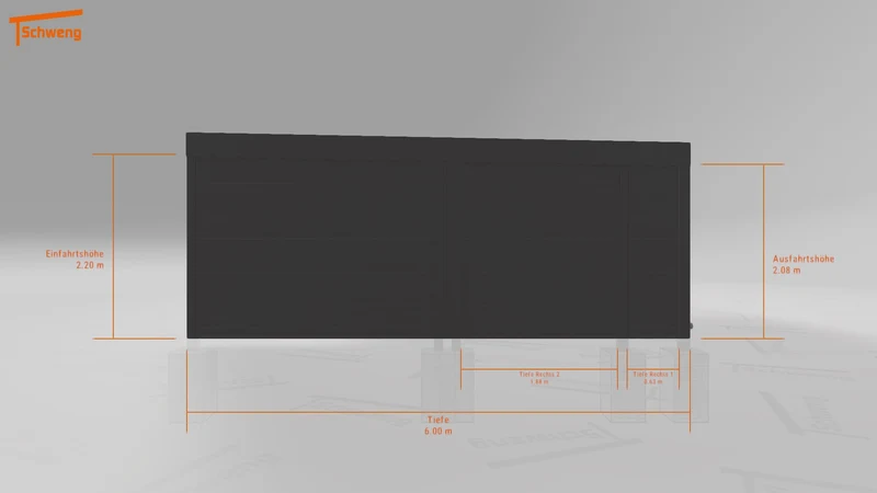 #DE Schweng Flachdachcarport C600+ (ID pb7xw4)