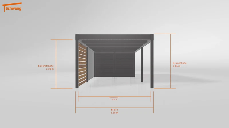 #DE Schweng Flachdachcarport C600 (ID bkgxx3)