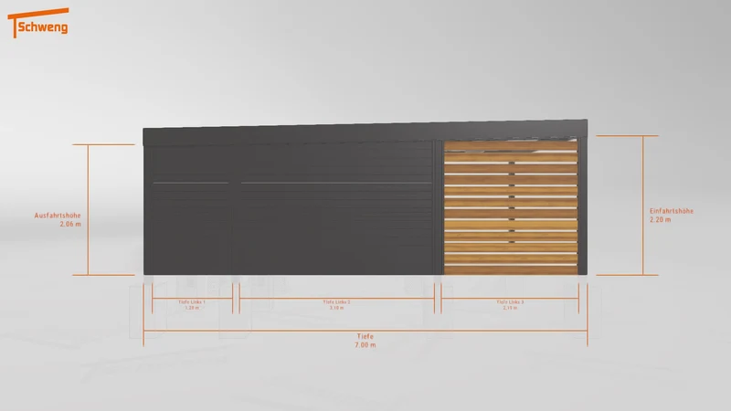 #DE Schweng Flachdachcarport C600 (ID bkgxx3)