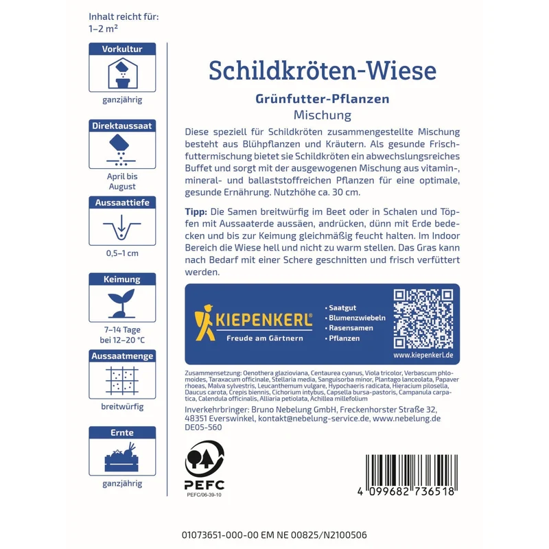 Kiepenkerl Schildkrötenmischung Grünfutter-Pflanzen