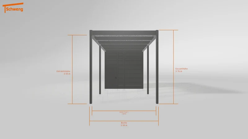 #DE Schweng Flachdachcarport C600 (ID 33jzyw)