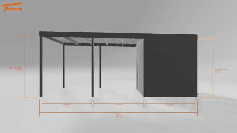 #DE Schweng Flachdachcarport C600 (ID 33jzyw)